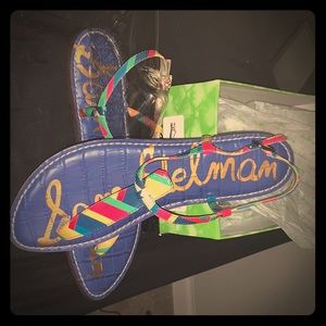 Sam Edelman GIGI Rainbow ZigZag Pattern Sandal